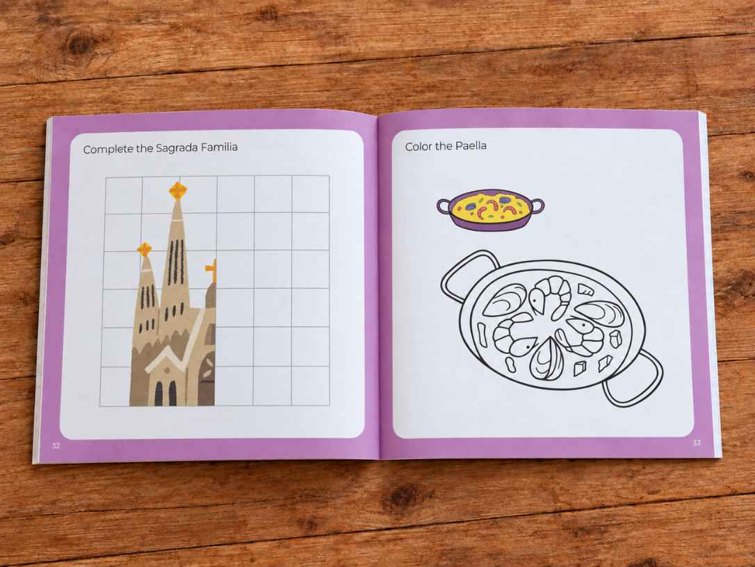 Libro de viaje personalizado para niños: España